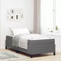 Lovos rėmas su čiužiniu Šviesiai pilka 90 x 190 cm audinys