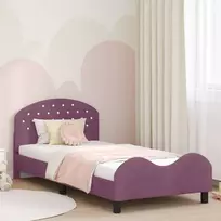 Vaikiška lovos konstrukcija su galvūgaliu Violetinė 90 x 200 cm