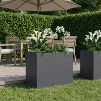 Sodo vazonas Antracito 80 x 40 x 60 cm Šaltai valcuotas plienas