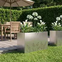 Sodo vazonas Sidabrinė 80 x 20 x 49 cm Galvanizuotas plienas