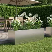 Sodo vazonas Sidabrinė 80 x 30 x 30 cm Galvanizuotas plienas