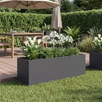 Sodo vazonas Antracito 60 x 20 x 20 cm Šaltai valcuotas plienas