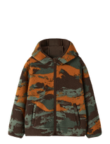 Name It - Nkmmavi Teddy Jacket Aop - Flisinė striukė - Chaki spalva