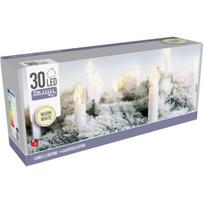 Kalėdų Eglutės Lemputės, šviesos Grandinė, žvakės, 30 Led, šilta Balta