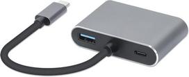 iBox IUHCHDVGA USB Type-C šakotuvas 4 viename USB 3.0 + PD 100 W + HDMI 4K 30 Hz + VGA Full HD