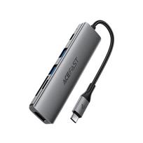 Acefast J18 USB Hub USB-C 6-in-1 HDMI 4K 60Hz PD90W Docking Station - Gray