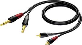 Cable Procab Jack 6.3mm x2 - RCA (Cinch) x2 5m black (CLA631/5)