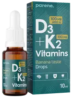 PARENE Vitamins D3 4000 IU+K2 100 µg  lašai, 10 ml