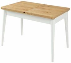Valgomojo stalas išskleidžiamas Kalune Design Vista 973, ąžuolo sp./balta sp., 110 - 140 cm x 64 cm x 75 cm
