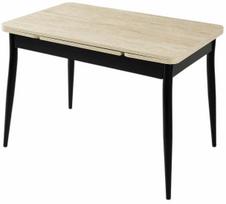 Valgomojo stalas išskleidžiamas Kalune Design Kent 956, juoda sp./travertine sp., 110 - 170 cm x 70 cm x 75 cm