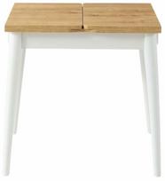 Valgomojo stalas išskleidžiamas Kalune Design Totem 3045, ąžuolo sp./balta sp., 80 - 160 cm x 80 cm x 75 cm