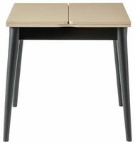 Valgomojo stalas išskleidžiamas Kalune Design Totem 3046, juoda sp./light mocha sp., 80 - 160 cm x 80 cm x 75 cm