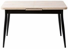 Valgomojo stalas išskleidžiamas Kalune Design Ay 1186, juoda sp./travertine sp., 120 - 150 cm x 70 cm x 75 cm