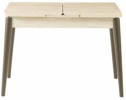 Valgomojo stalas išskleidžiamas Kalune Design Vista 971, travertine sp./light mocha sp., 110 - 140 cm x 64 cm x 75 cm