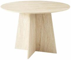 Valgomojo stalas Kalune Design Loop 943, travertine sp., 80 cm x 80 cm x 75 cm
