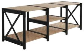 TV staliukas Kalune Design, ruda sp./juoda sp., 38 cm x 110 cm x 40 cm