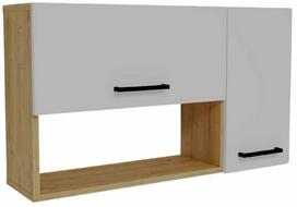Viršutinė virtuvinė spintelė Kalune Design Akasya, balta sp./sapphire oak sp., 23.8 cm x 90 cm x 52 cm