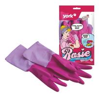Pirštinės lateksinės York Rosie, suaugusiems, rožinė sp., S, 2 vnt.