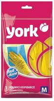 Pirštinės lateksinės York Rubber Gloves, suaugusiems, geltona sp., M, 2 vnt.