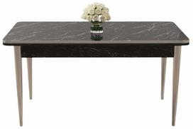 Valgomojo stalas Kalune Design Rewa, chromo sp./marmuro sp., 110 cm x 70 cm x 76 cm