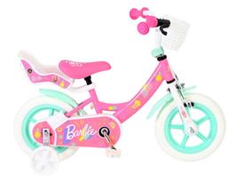 Vaikiškas dviratukas su papildomais ratukais, vaikų Volare Barbie 41265 12653, rožinė sp., 12"
