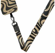 Telefono dirželis Mio Lanyard Swirl, juoda sp./rusva sp., Universali