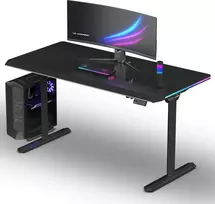 „Ultradesk QUEST“ rašomasis stalas, juodos spalvos, 140 cm x 70 cm, juodos kojos