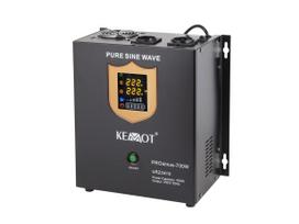 KMT sieninis nepertraukiamo maitinimo šaltinis KEMOT PROsinus-1000 keitiklis su gryna sinusine banga ir įkrovimo funkcija 12V 230V 1000VA/700W