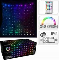 Lampki choinkowe Christmas decoration LAMPKI CHOINKOWE KURTYNA ŚWIETLNA ZEW/WEW 120 LED 300X60CM Z PILOTEM RGB | 8721037231909 | 8721037231909