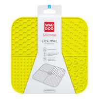 WAUDOG Silicone laižomasis kilimėlis šunims ir katėms, 190x190x10 mm, geltonas