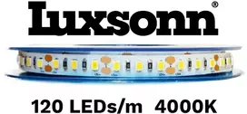 12W/m LED juosta LUXSONN, BRIDGELUX diodai, 24V, 120 LED/m, 4000K, IP68, 5m ritė