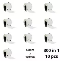 Brother DK-11202 DK11202 62mm x 100mm Thermal Paper Labels Dore manufacturer, 10 pcs