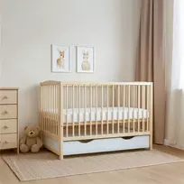 New Baby LILLY lovytė su stalčiumi, natūrali