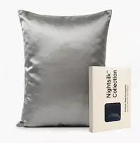 Šilkinis pagalvės užvalkalas NOXNOX® – 100% Mulberry šilkas, Sidabrinis (19 momų)