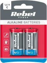 REBEL LR14 šarminės baterijos, 2 vnt./dėžutėje
