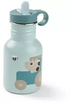 Done by Deer metalinė gertuvė su šiaudeliu Tiny Farm Mėlyna, 350 ml