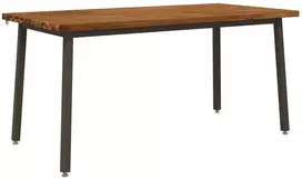 Kvadratinis valgomojo stalas 160 x 80 x 75 cm Natūrali