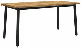 Kvadratinis valgomojo stalas 160 x 80 x 75 cm Balta