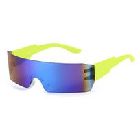Futuristiniai UV400 saulės akiniai „Stylion“ laimo geltoni, unisex