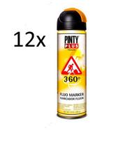 Fluorescenciniai kelių ženklinimo dažai, 12 vnt., oranžiniai 500ml PintyPlus