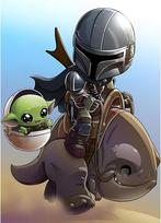 Eobromd Deimantinis Tapybos Rinkinys "Baby Yoda" 5D "Pasidaryk Pats" 30X40 Cm