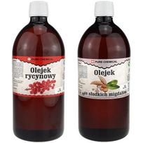Migdolų aliejus 1l ricinos aliejus 1l rinkinys Chosa