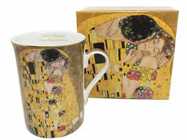 Porcelianinis puodelis dovanų dėžutėje iš „Klimt Kiss“ kolekcijos