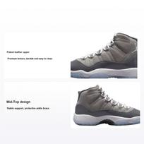 Air Jordan 11 Retro GS Cool Grey 2021 Vaikų sportbačiai Vidutinio pilkumo baltas 378038-005 36 gray