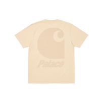 Palace X Carhartt WIP FW23 Co-Branded Series Pocket T-Shirt With Logo Patch And Back Print Unisex Tops Off-White I032478-OFFWHITE M