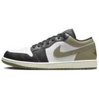 Air Jordan 1 Low Black Toe Medium Olive Vyriški sportbačiai Žali Balti 553558-092 47.5 gray