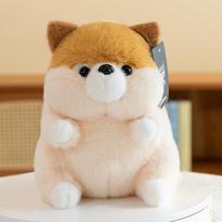 Minkštas mielas kamuoliukas Korgio pliušinis žaislas Vaikams miegoti Haskio pagalvė Žaidimų automatas su griebtuvu Pomeranijos veislės dovana 17cm  0.16kg brown