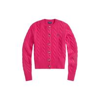 Polo Ralph Lauren FW23 Solid Logo Pony Embroidered Crew Neck Long Sleeve Knit Sweater Women sweater Pink WMPOSWENDW20196-651 S