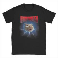 Cool Funny Ibuprofen Cat Hilarious Cat Meme T-Shirts for Men Women Round Collar Cotton T Shirts Short Sleeve Tees Plus Size Tops XL gray
