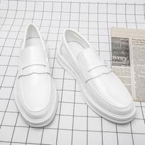 Fashion Brand Men's Loafers White Men's Dress Office Wedding Dress Shoes Lace Up Round Toe Black Shiny Leather Shoes Men's Casual Shoes 38 balta